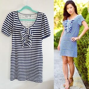See By Chloe Navy & White Striped Shift Dress